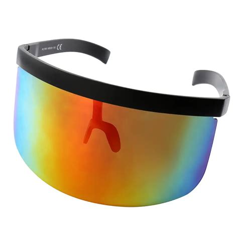 Flat Top Visor Safety Sunglasses with Side Shields .